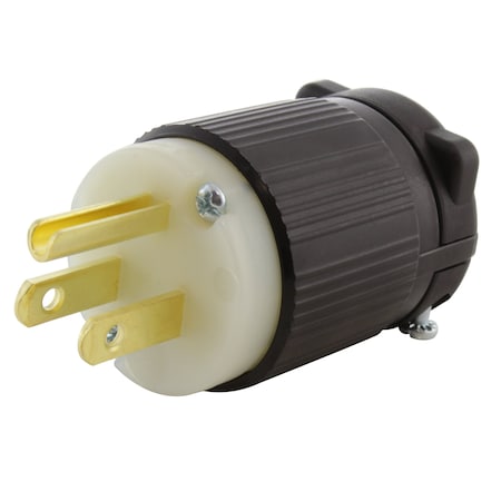 Ac Works Straight Blade Plug, 5-15P, 15 A, 125V AC, 2 Pole, Screw Terminals, Grounded AS515P